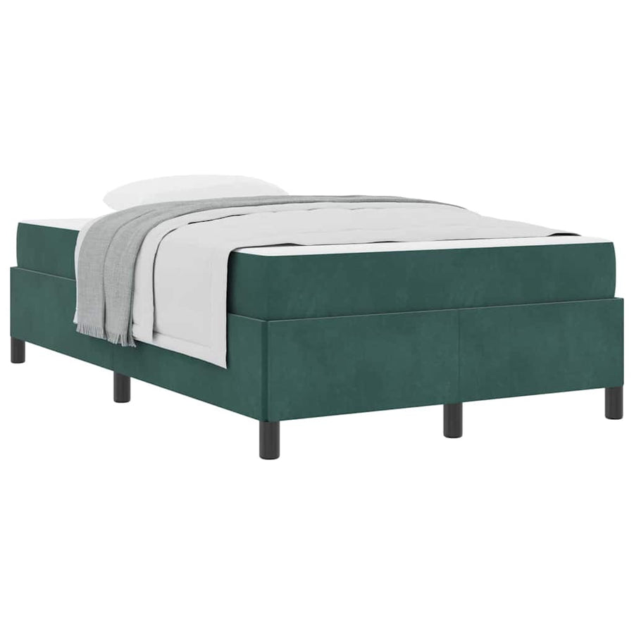 Bedframe Anders Donkergroen en Wit 120 x 190 cm Fluweel