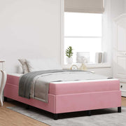 Bedframe 120x190 cm roze stof