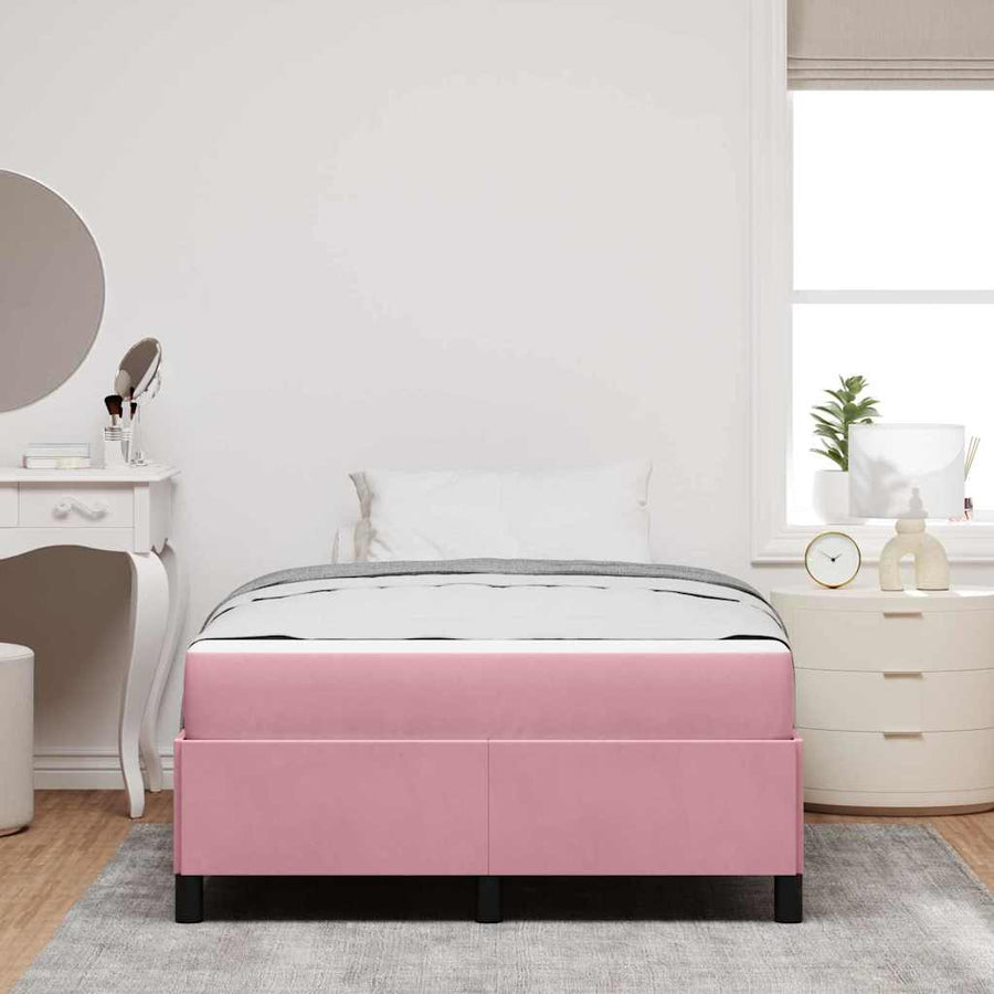 Bedframe Anders Roze en wit 120 x 190 cm Fluweel