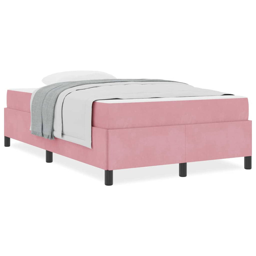Bedframe Anders Roze en wit 120 x 190 cm Fluweel