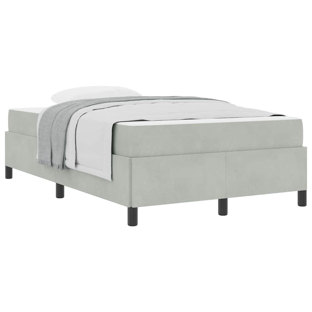Bedframe Anders Wit en lichtgrijs 120 x 200 cm Fluweel