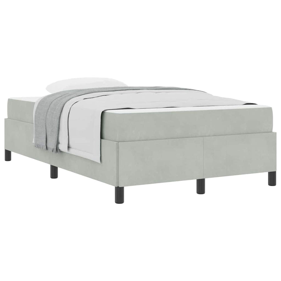 Bedframe Anders Wit en lichtgrijs 120 x 200 cm Fluweel