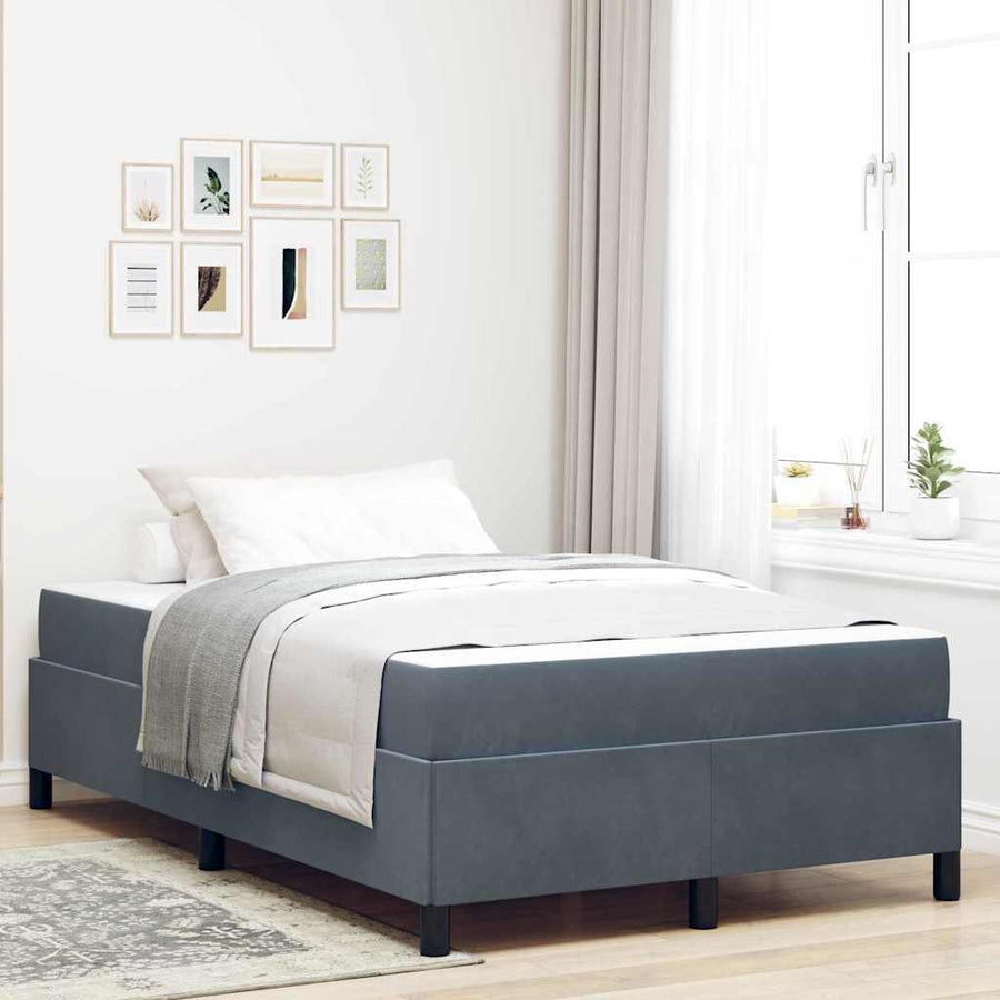 Bedframe Anders Wit en lichtgrijs 120 x 200 cm Fluweel