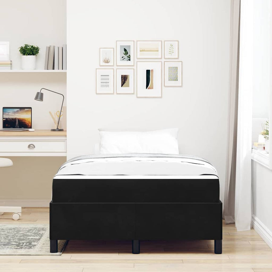 Bedframe Anders Zwart en Wit en Zwart 120 x 200 cm Fluweel