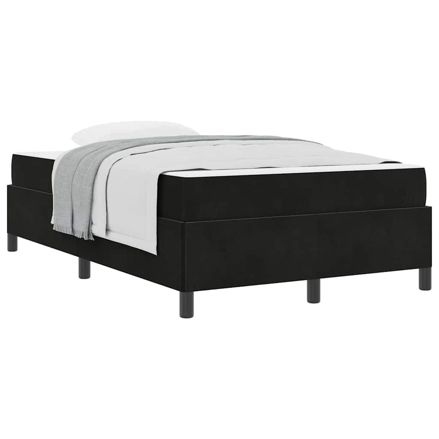 Bedframe Anders Zwart en Wit en Zwart 120 x 200 cm Fluweel