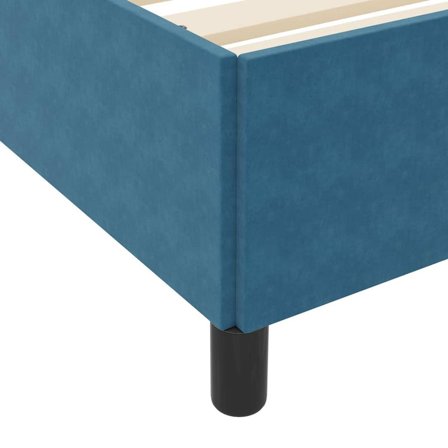 Bedframe Anders Donkerblauw en wit 120 x 200 cm Fluweel