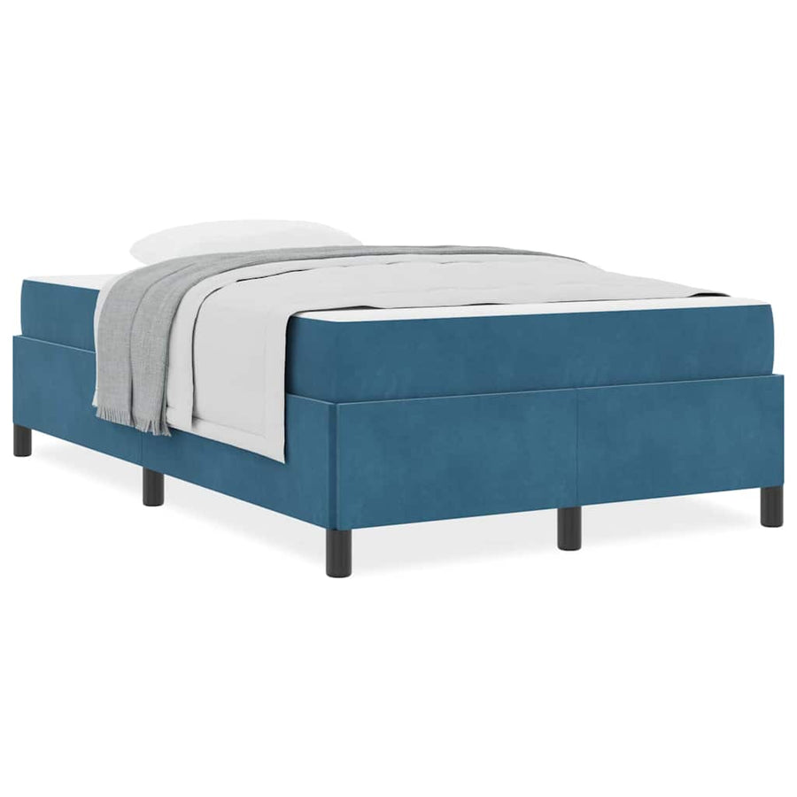Bedframe Anders Donkerblauw en wit 120 x 200 cm Fluweel