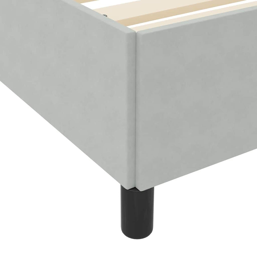 Bedframe Anders Wit en lichtgrijs 140 x 190 cm Fluweel