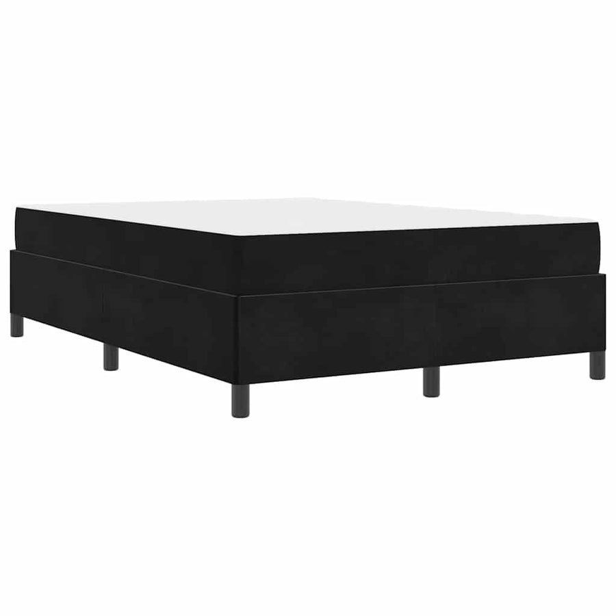 Bedframe Anders Zwart en Wit en Zwart 140 x 190 cm Fluweel
