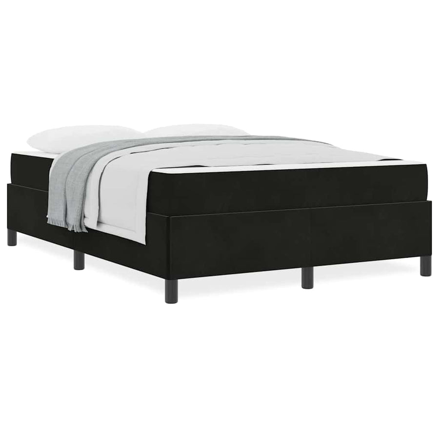Bedframe Anders Zwart en Wit en Zwart 140 x 190 cm Fluweel