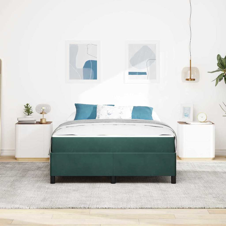 Bedframe Anders Wit en lichtgrijs 140 x 190 cm Fluweel