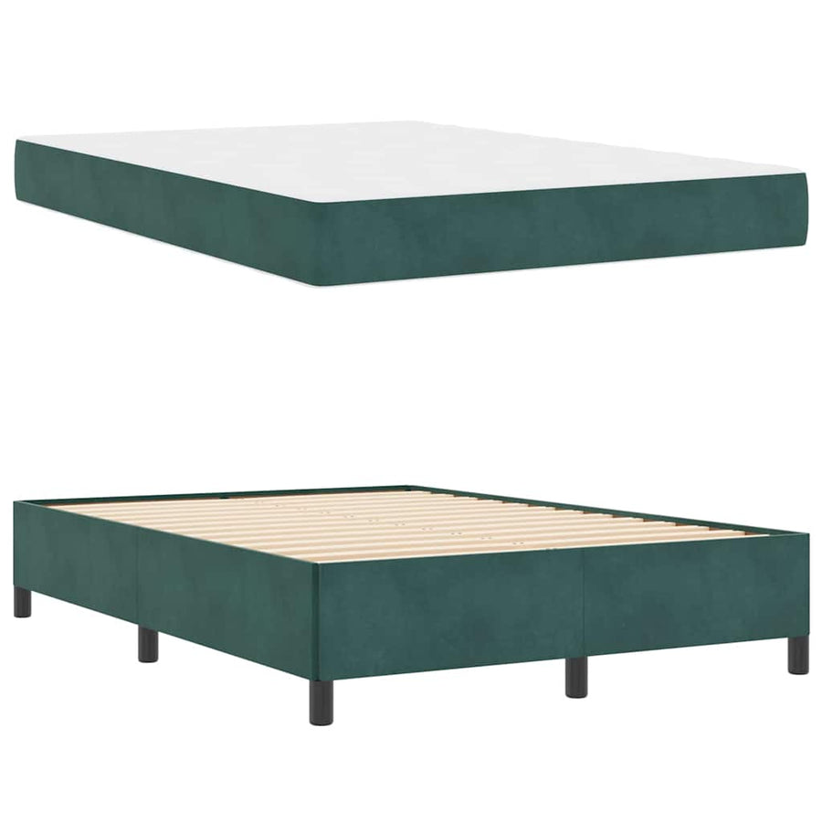 Bedframe Anders Wit en lichtgrijs 140 x 190 cm Fluweel