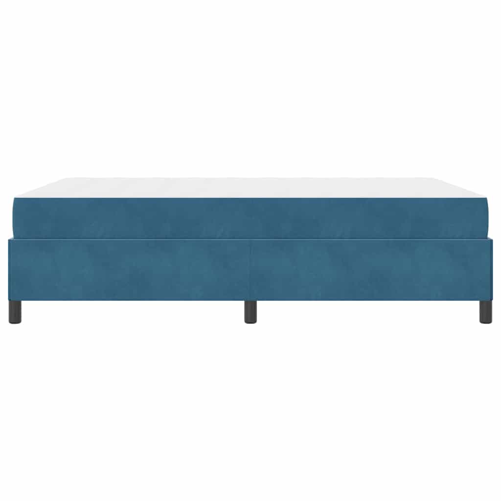 Bedframe Anders Donkerblauw en wit 140 x 190 cm Fluweel