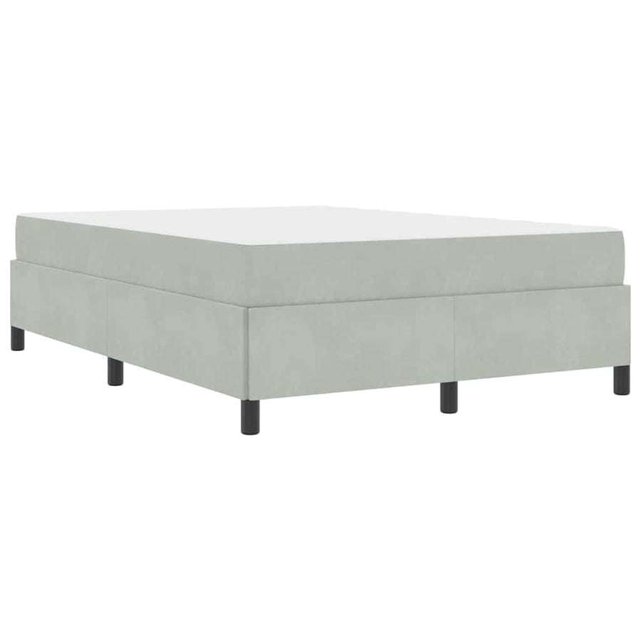 Bedframe Anders Wit en lichtgrijs 140 x 200 cm Fluweel