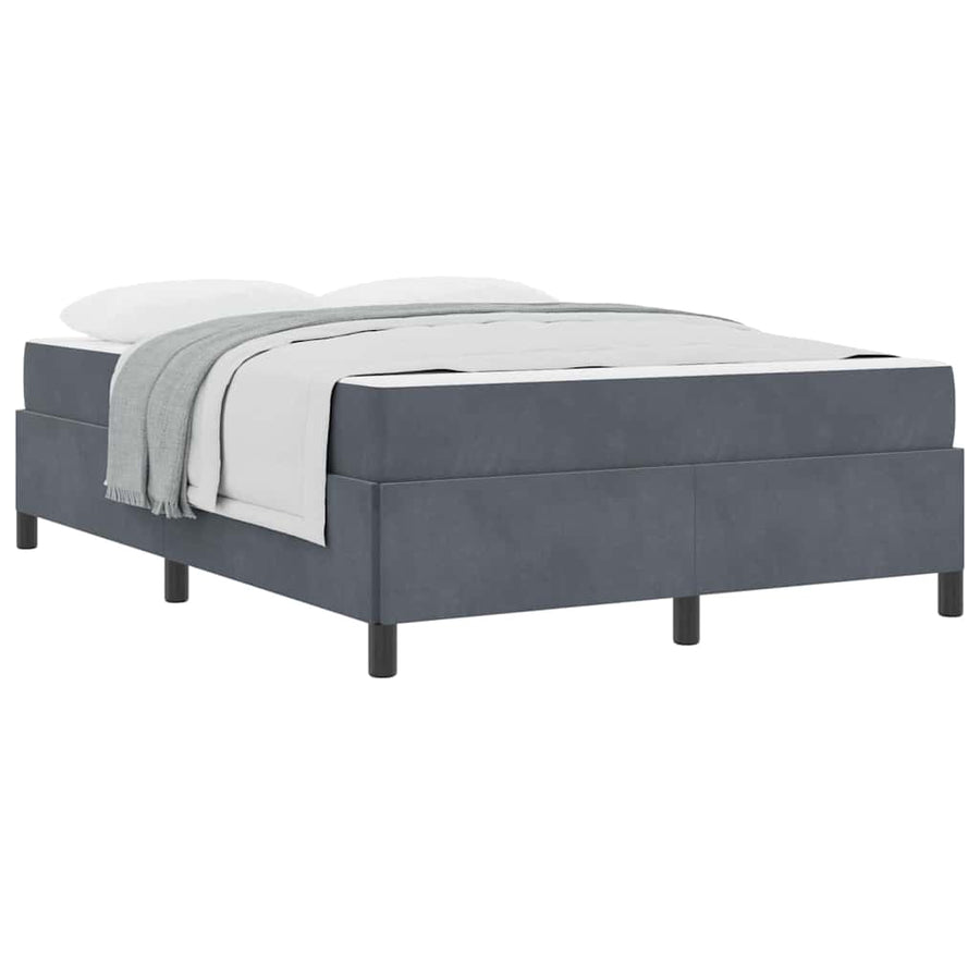 Bedframe Anders Wit en lichtgrijs 140 x 200 cm Fluweel