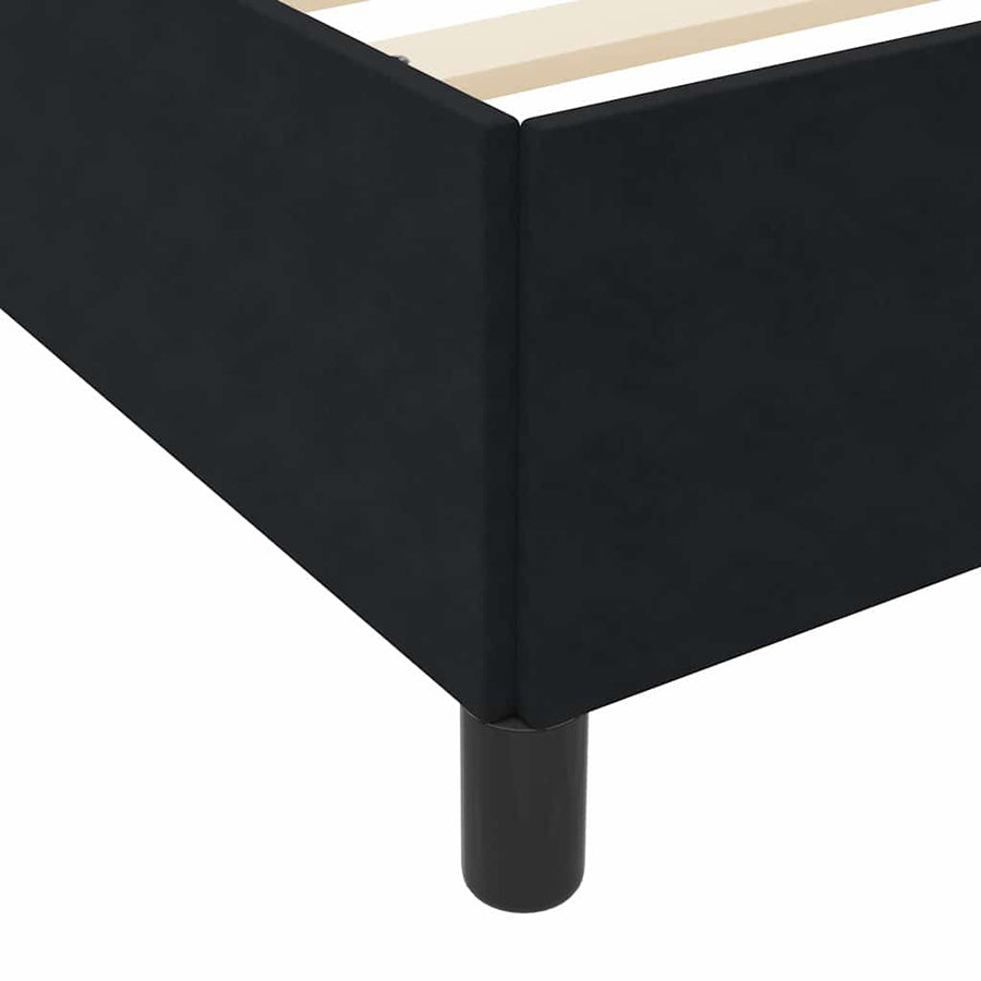 Bedframe Anders Zwart en Wit 140 x 200 cm Fluweel
