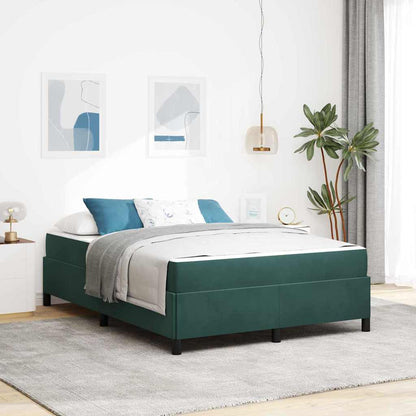 Bedframe Anders Donkergroen en Wit 140 x 200 cm Fluweel