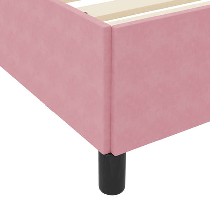 Bedframe Anders Roze en wit 140 x 200 cm Fluweel