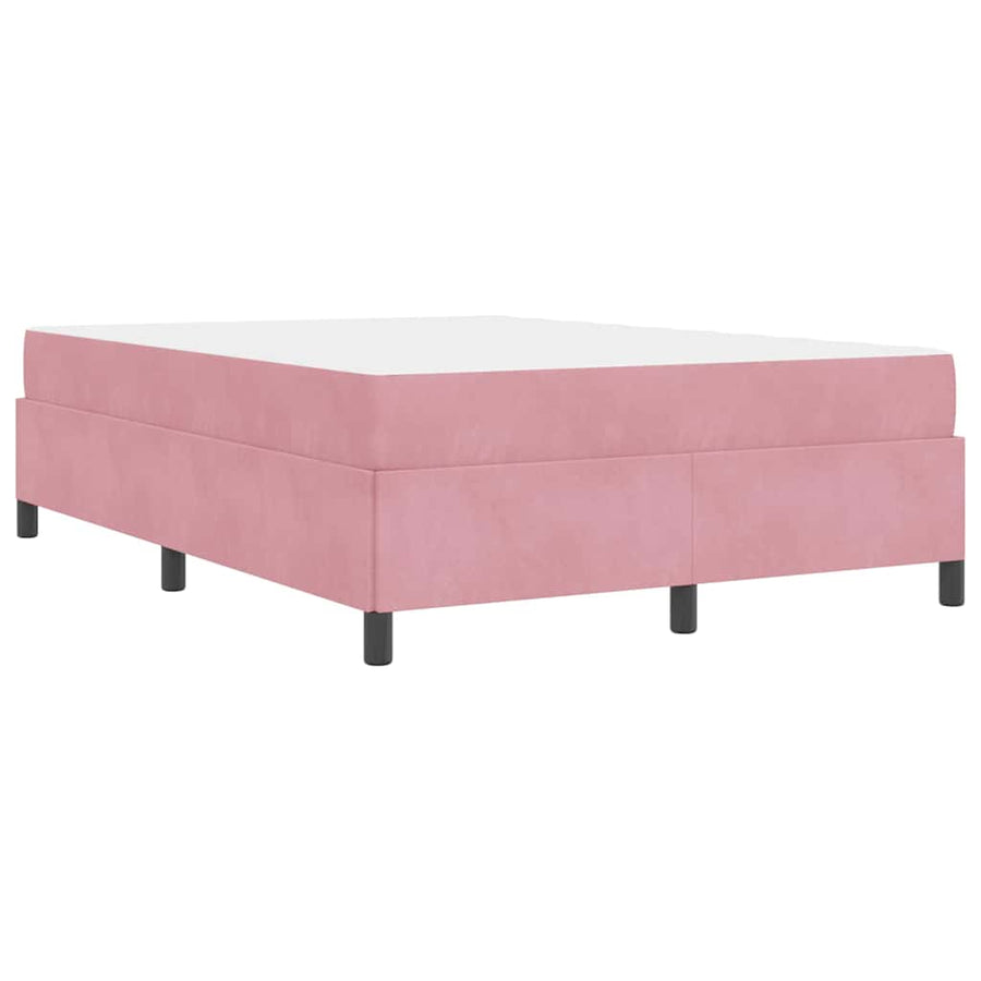 Bedframe Anders Roze en wit 140 x 200 cm Fluweel
