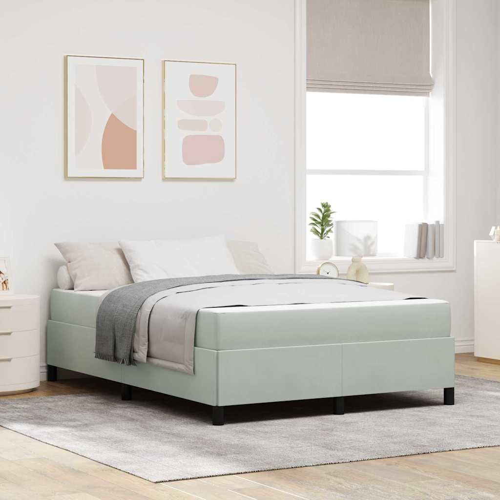 Bedframe Anders Wit en lichtgrijs 160 x 200 cm Fluweel