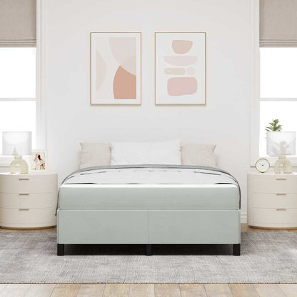 Bedframe Anders Wit en lichtgrijs 160 x 200 cm Fluweel