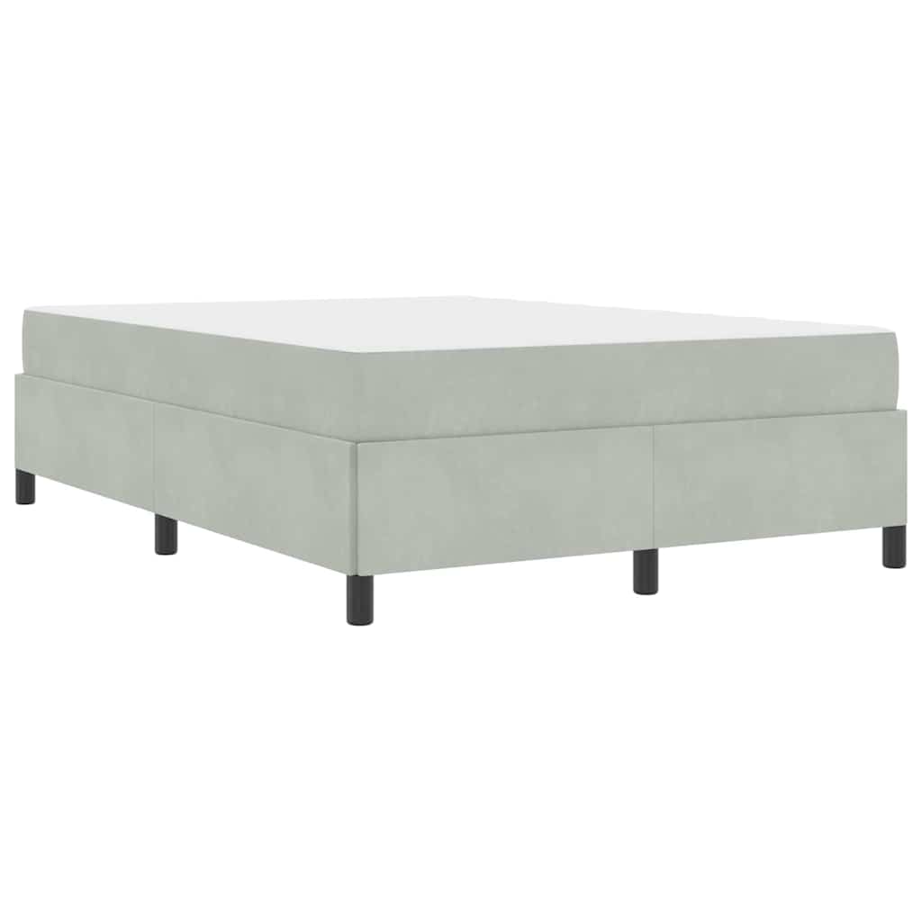 Bedframe Anders Wit en lichtgrijs 160 x 200 cm Fluweel