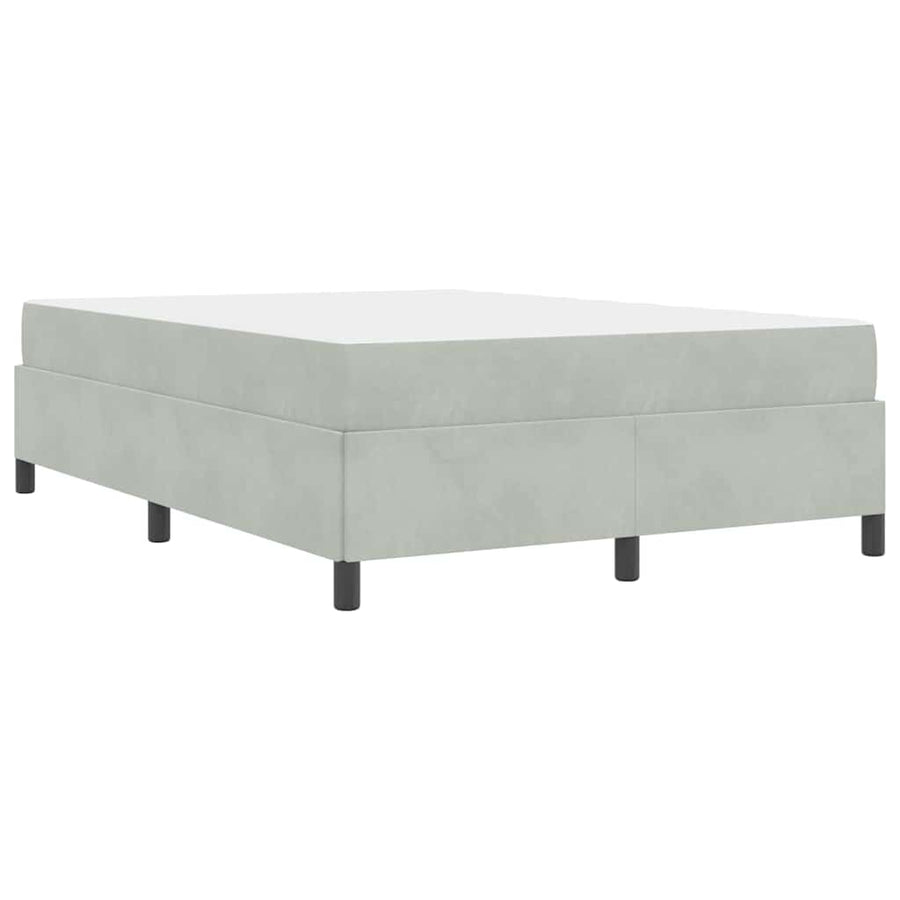 Bedframe Anders Wit en lichtgrijs 160 x 200 cm Fluweel