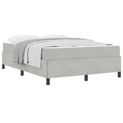 Bedframe Anders Wit en lichtgrijs 160 x 200 cm Fluweel