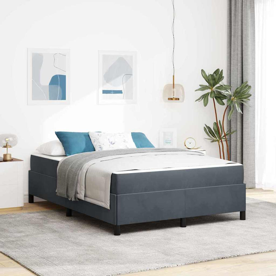 Bedframe Anders Wit en lichtgrijs 160 x 200 cm Fluweel
