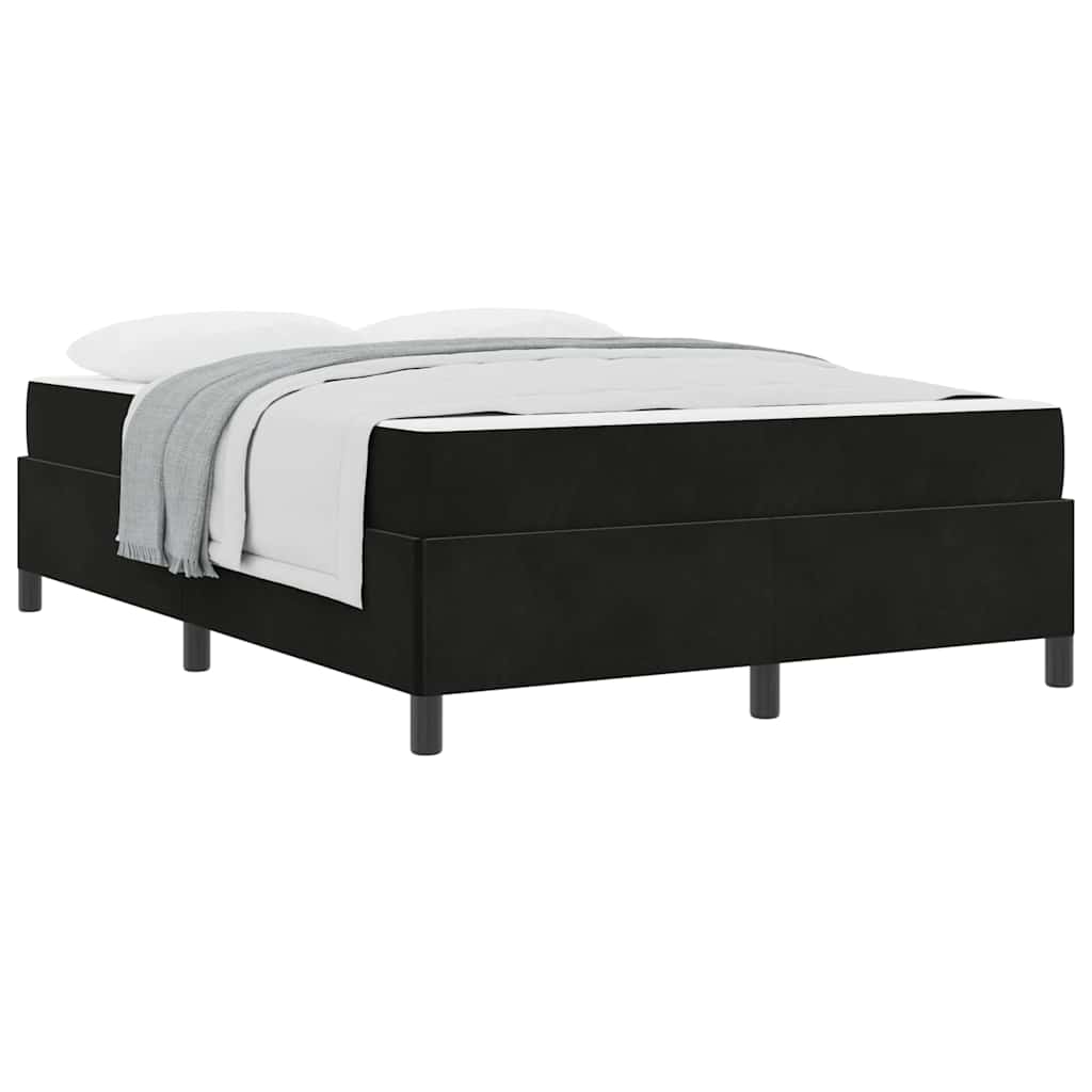 Bedframe Anders Zwart en Wit en Zwart 160 x 200 cm Fluweel