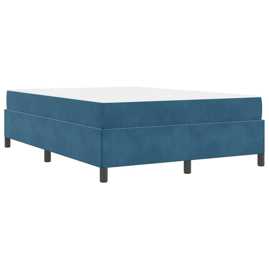 Bedframe Anders Donkerblauw en wit 160 x 200 cm Fluweel