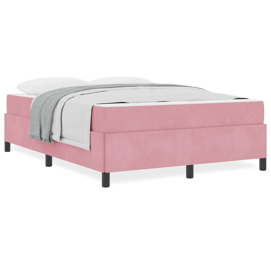 Bedframe Anders Roze en wit 160 x 200 cm Fluweel