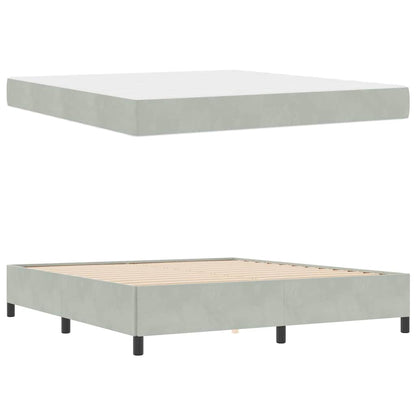 Bedframe Anders Wit en lichtgrijs 180 x 200 cm Fluweel