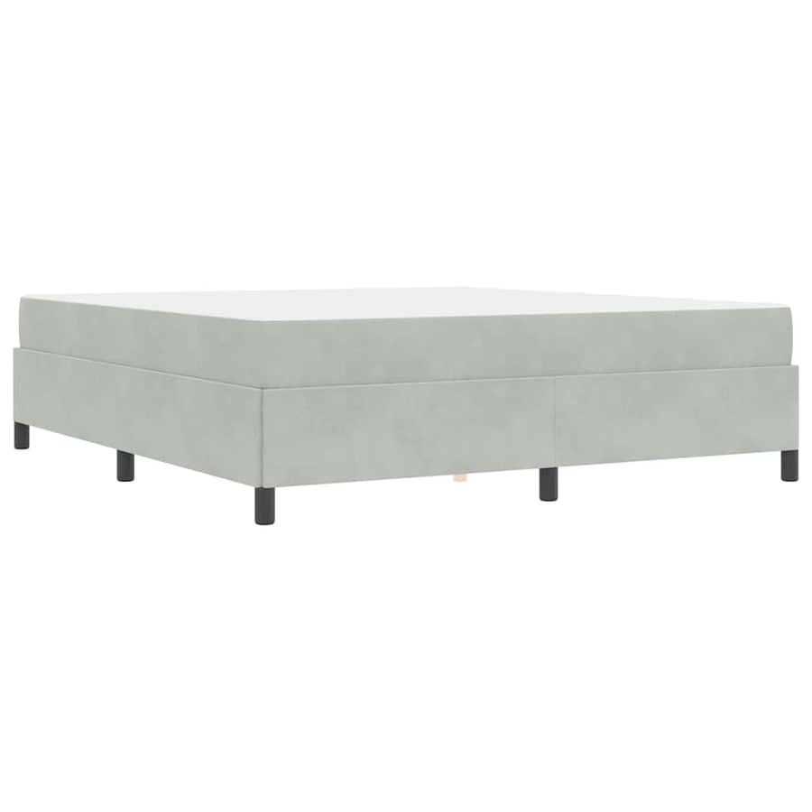 Bedframe Anders Wit en lichtgrijs 180 x 200 cm Fluweel
