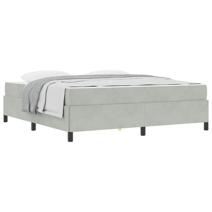 Bedframe Anders Wit en lichtgrijs 180 x 200 cm Fluweel