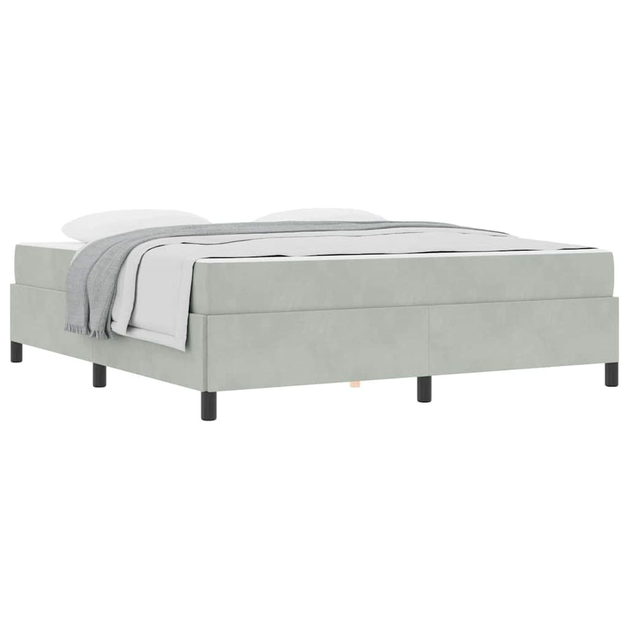 Bedframe Anders Wit en lichtgrijs 180 x 200 cm Fluweel