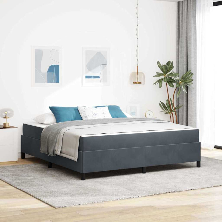 Bedframe Anders Wit en lichtgrijs 180 x 200 cm Fluweel