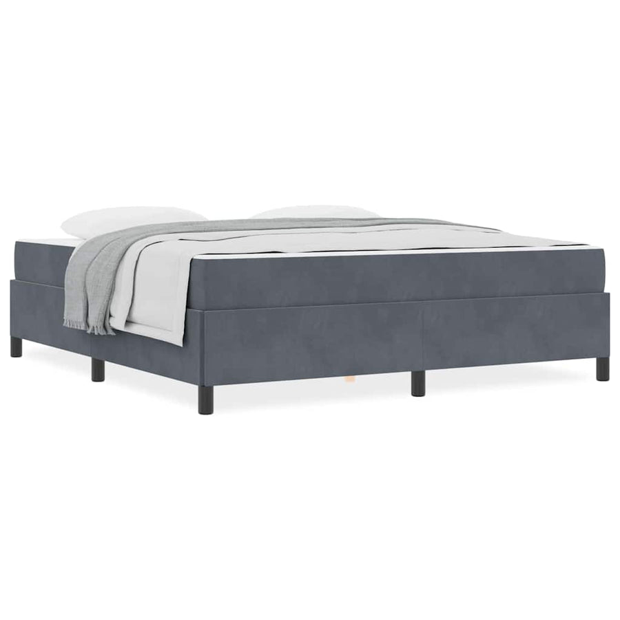Bedframe Anders Wit en lichtgrijs 180 x 200 cm Fluweel