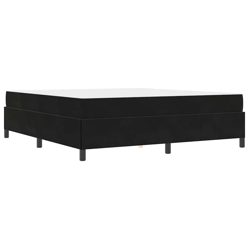 Bedframe Anders Zwart en Wit en Zwart 180 x 200 cm Fluweel