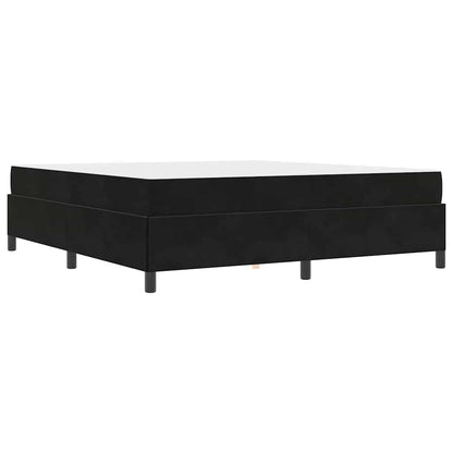 Bedframe Anders Zwart en Wit en Zwart 180 x 200 cm Fluweel