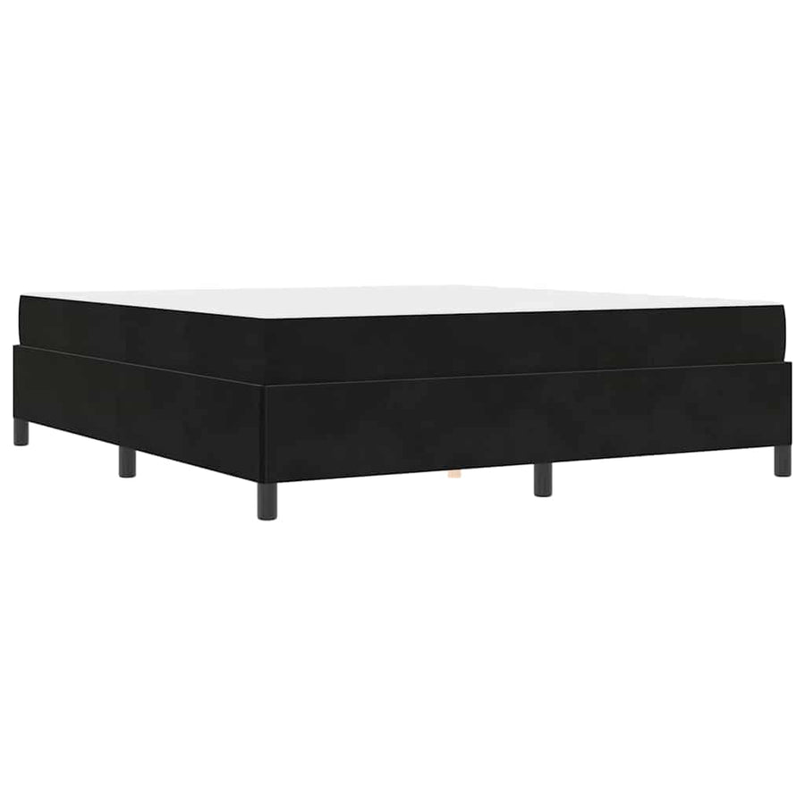 Bedframe Anders Zwart en Wit en Zwart 180 x 200 cm Fluweel