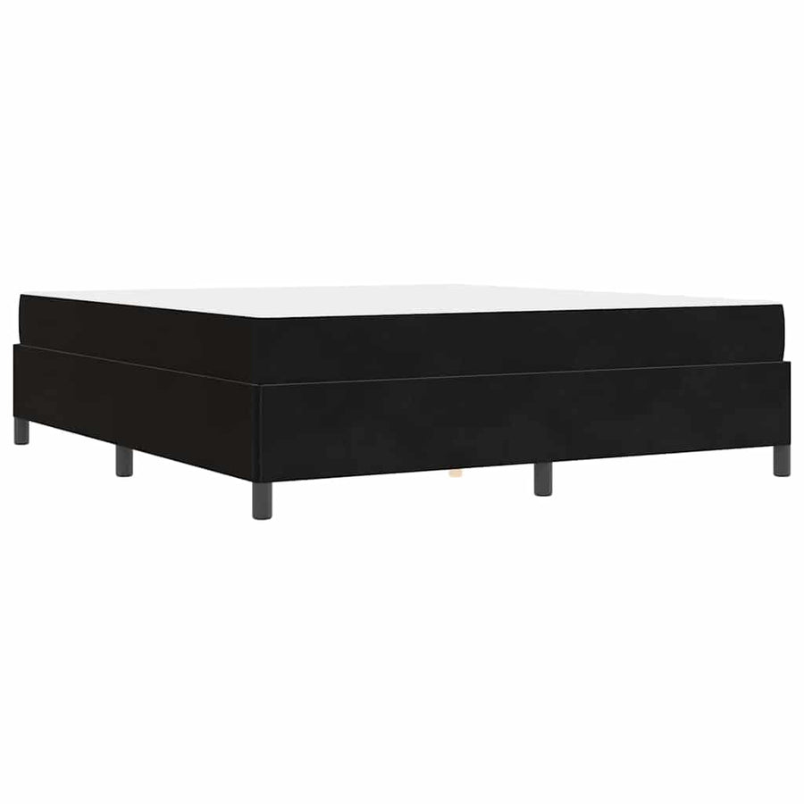 Bedframe Anders Zwart en Wit en Zwart 180 x 200 cm Fluweel