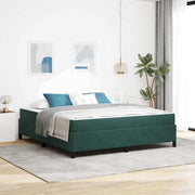 Bedframe 180x200 cm stof donkergroen wit