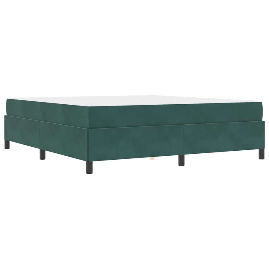 Bedframe Anders Donkergroen en Wit 180 x 200 cm Fluweel