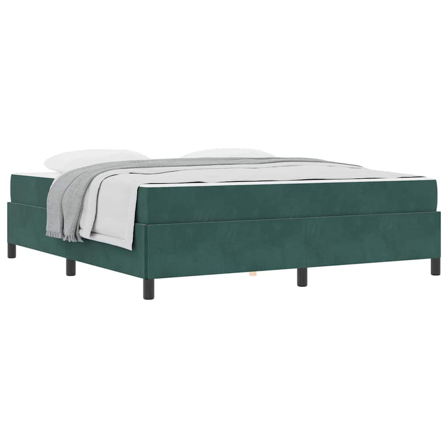 Bedframe Anders Donkergroen en Wit 180 x 200 cm Fluweel