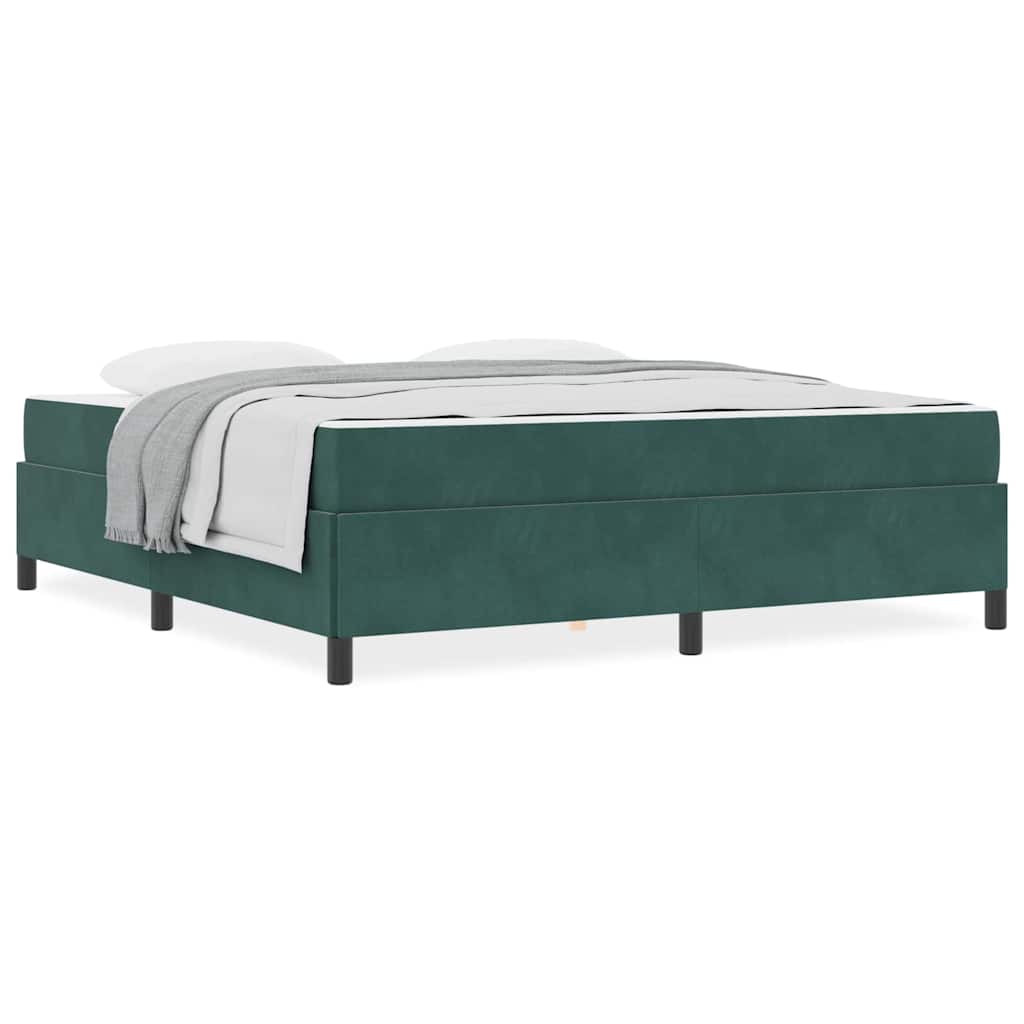 Bedframe Anders Donkergroen en Wit 180 x 200 cm Fluweel