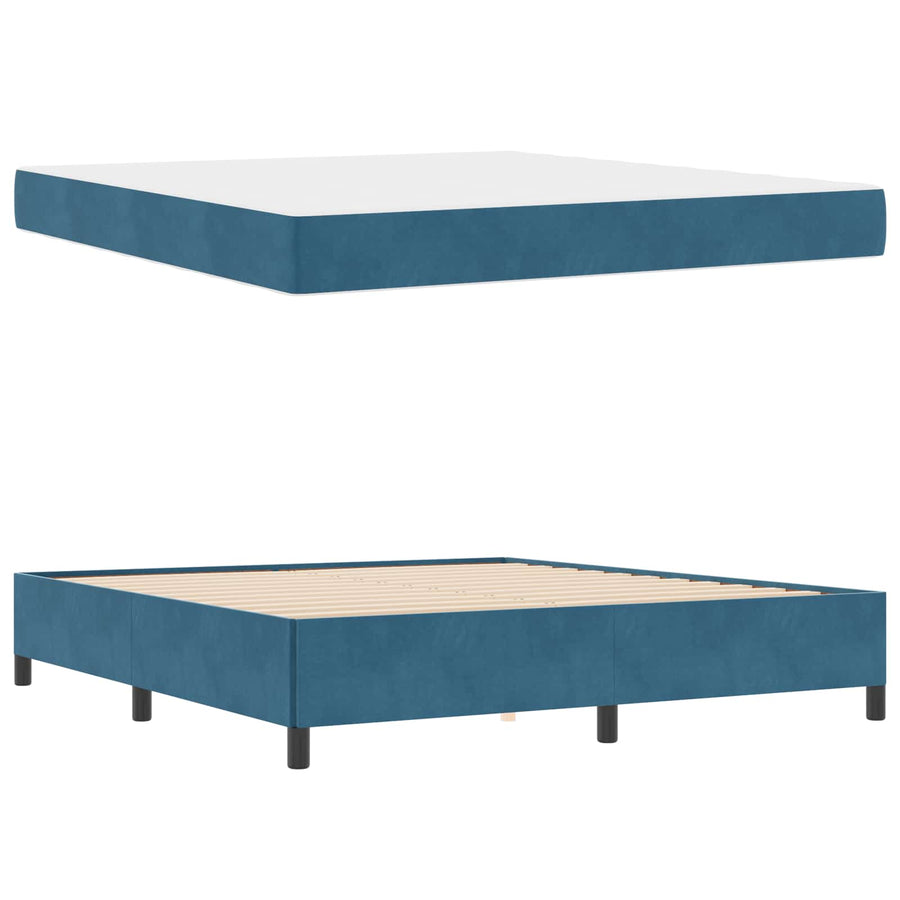 Bedframe Donkerblauw 180 x 200 cm Stof