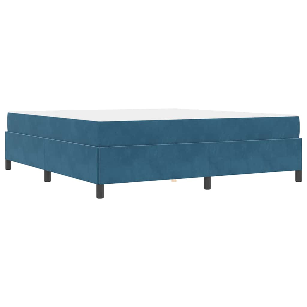 Bedframe Anders Donkerblauw en wit 180 x 200 cm Fluweel