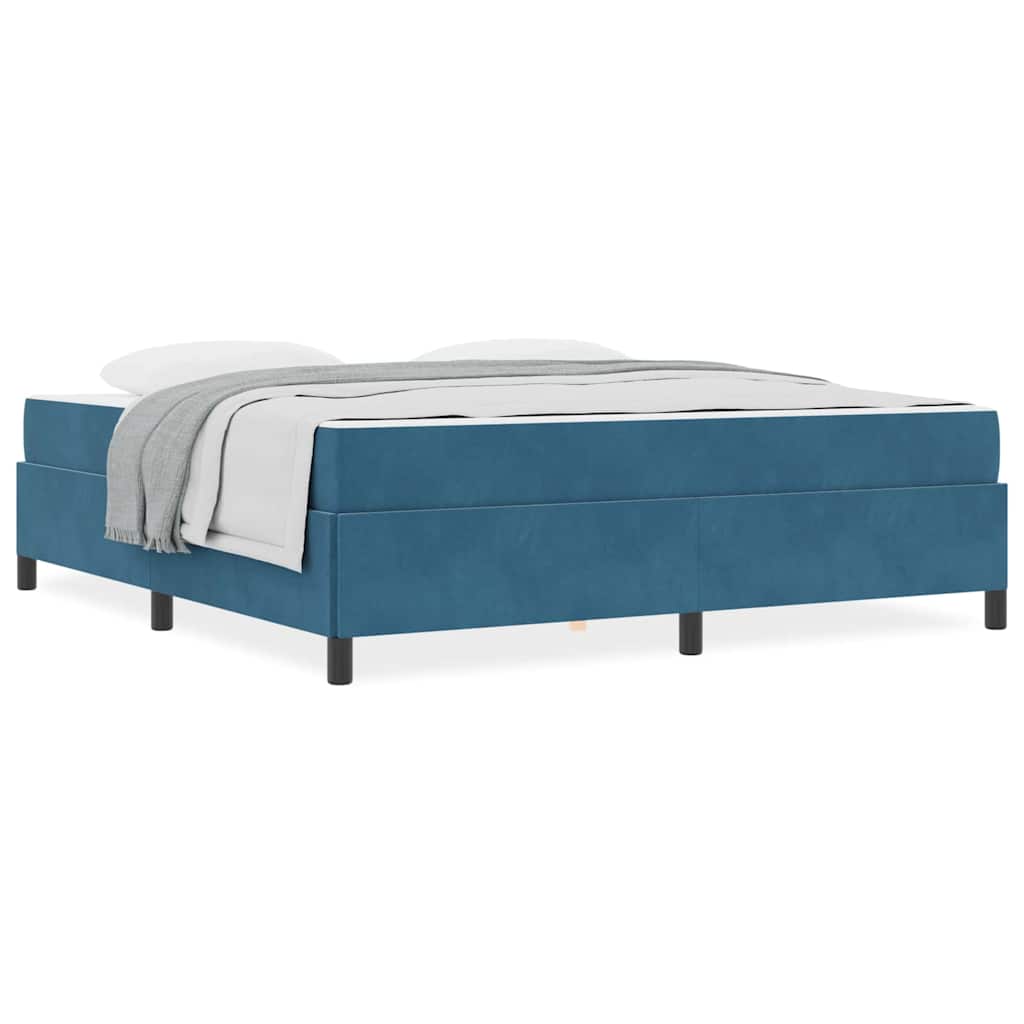 Bedframe Anders Donkerblauw en wit 180 x 200 cm Fluweel