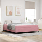 Bedframe 180x200 cm roze stof